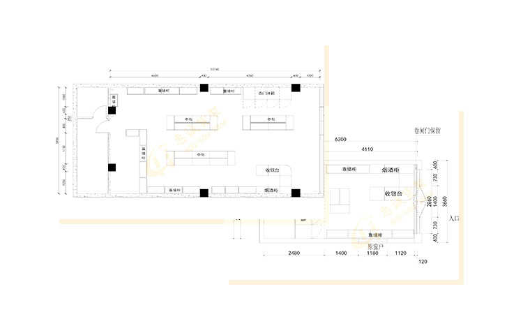 参茸前柜_药店货架_中药柜图片1-33