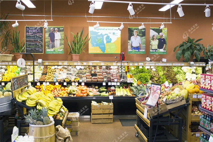 超市蔬菜货架摆放图片1-2