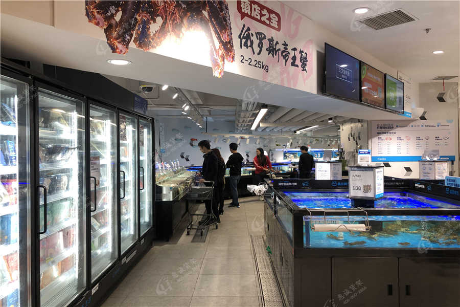 深圳盒马鲜生超市货架