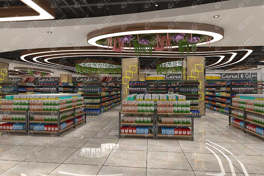 如何确定精品超市货架的堆头形状