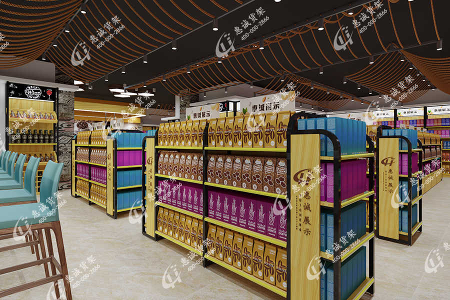 广州超市货架格子式布局特点