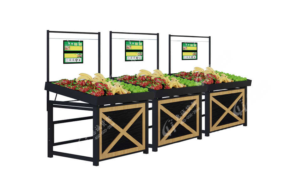 X style supermarket fruit vegetable display rack
