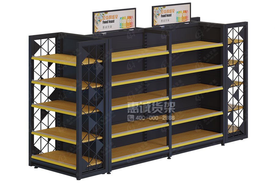 Good quality competitive price shelving customized double sided supermarket gondola shelf 