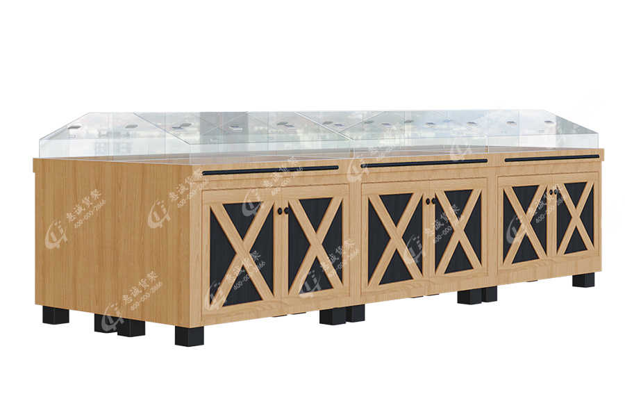 Supermarket store wooden flat display table_DTP