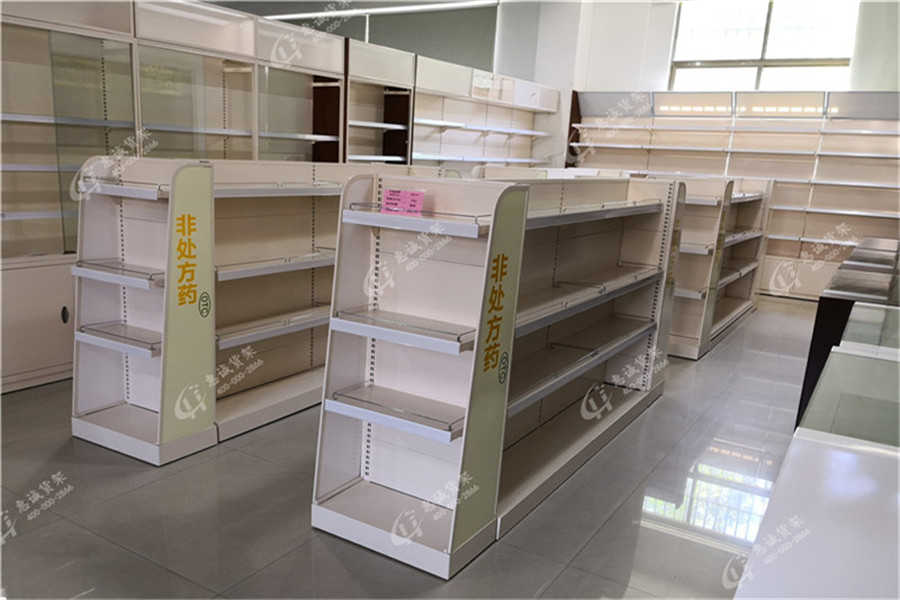 西药店货架展示图片