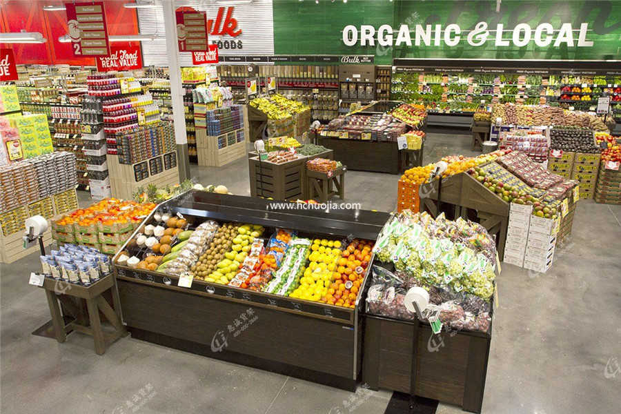 超市水果货架摆放图片
