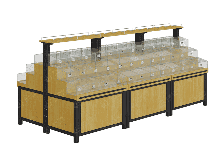 双面品字零食干果货架