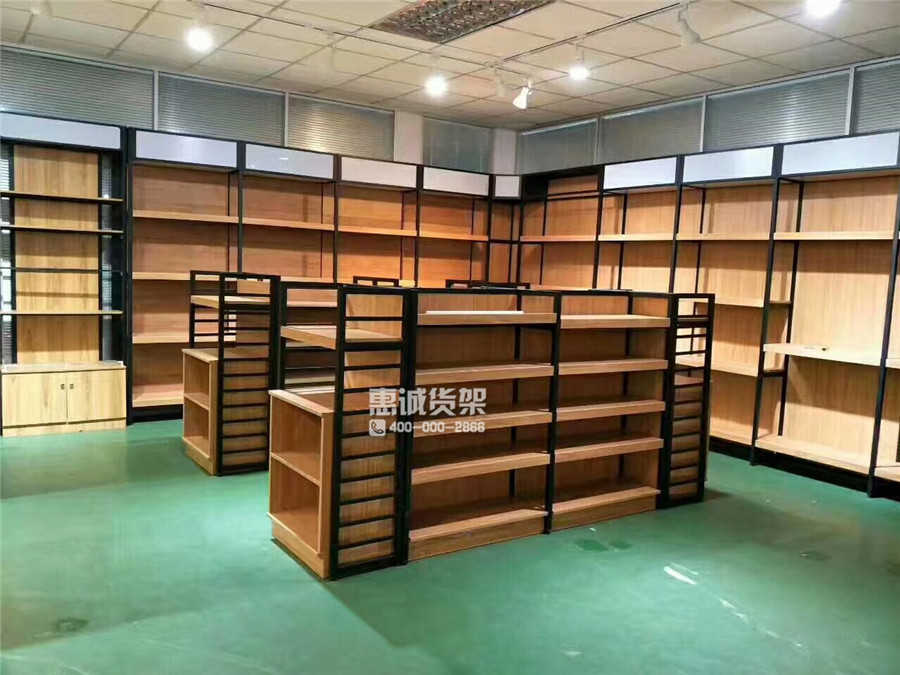 深圳龙华超市钢木结合货架