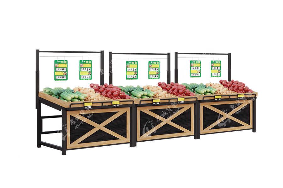 D Style supermarket single side wall shelf for fruit vegetable