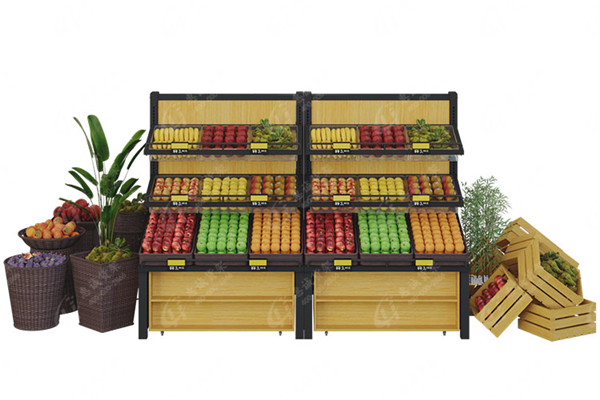 BGY supermarket fruit and vegetable display rack with acrylic box