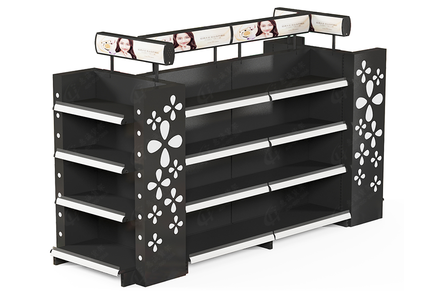 Gondola metal rack supermarket cosmetic shelf 
