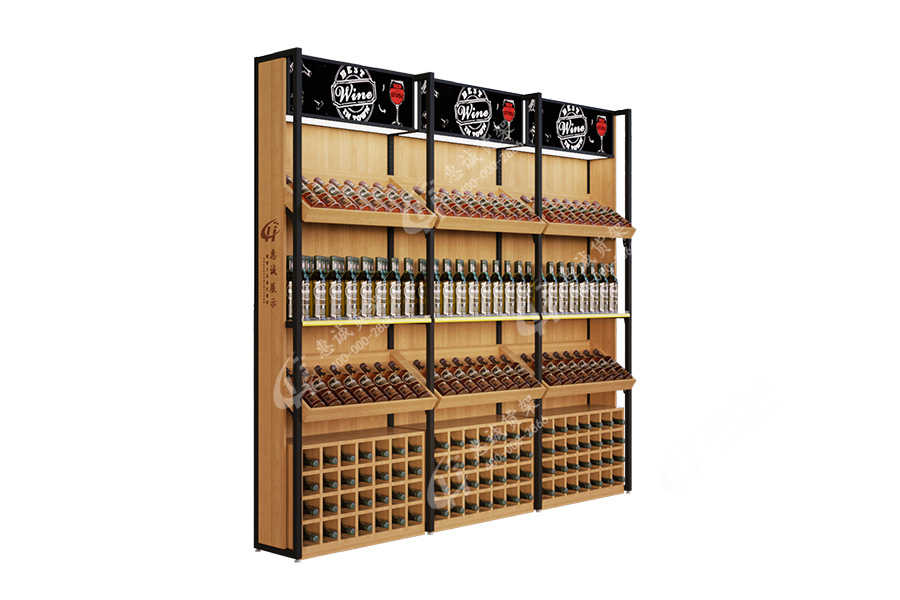 Single Sided Wooden Wine Rack_KQHJ