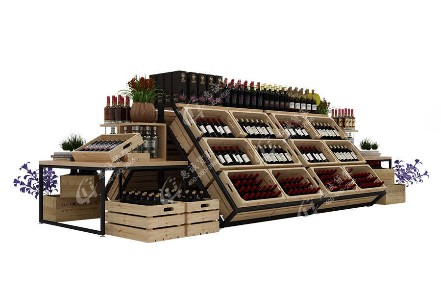 Huicheng Wine display rack with V shape_V