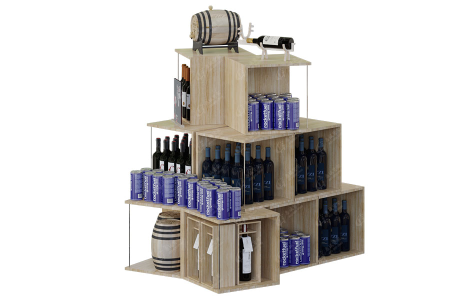 Supermarket Modelling Wine Display Shelf 