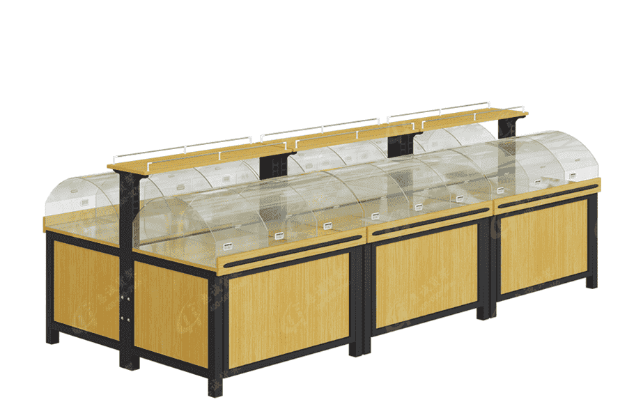 Supermarket cookie bulk food display shelf with acrylic box