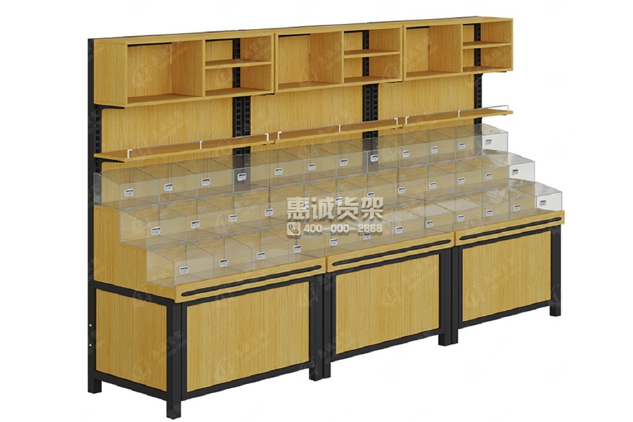 Single Sided Bulk Snack Wall Shelf With Acrylic Box