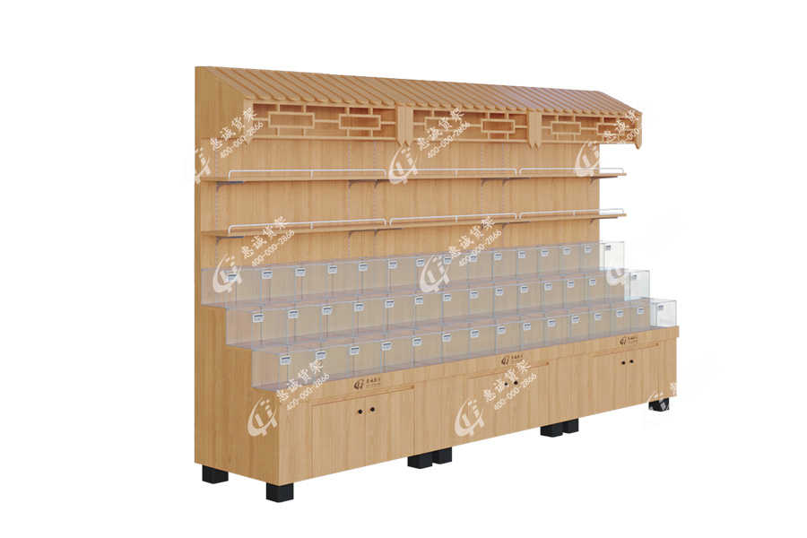 Huicheng Single Sided Dried Goods Display Stand Wall Shelf_L 