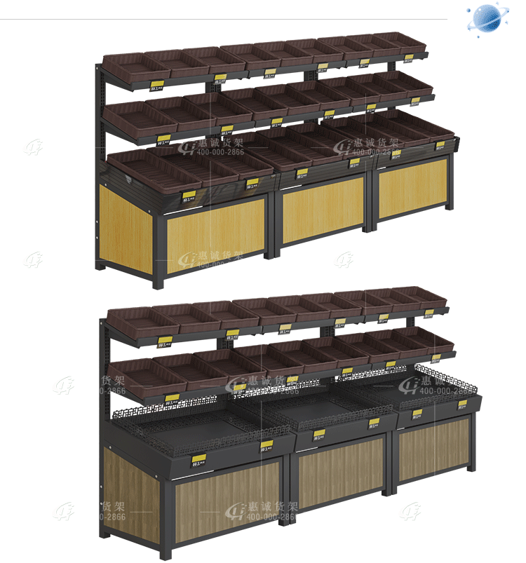 双面三层果蔬货架图片1-4